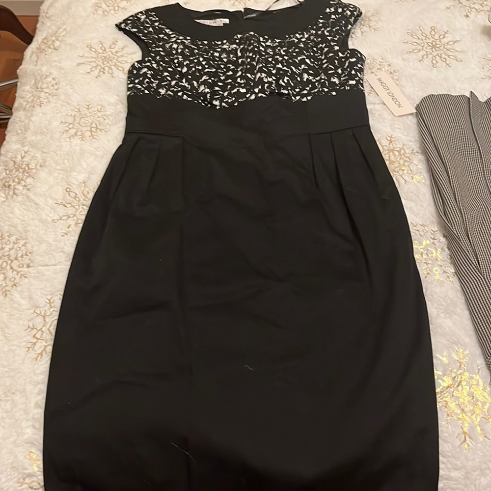NWT- Maggy London black and white dress